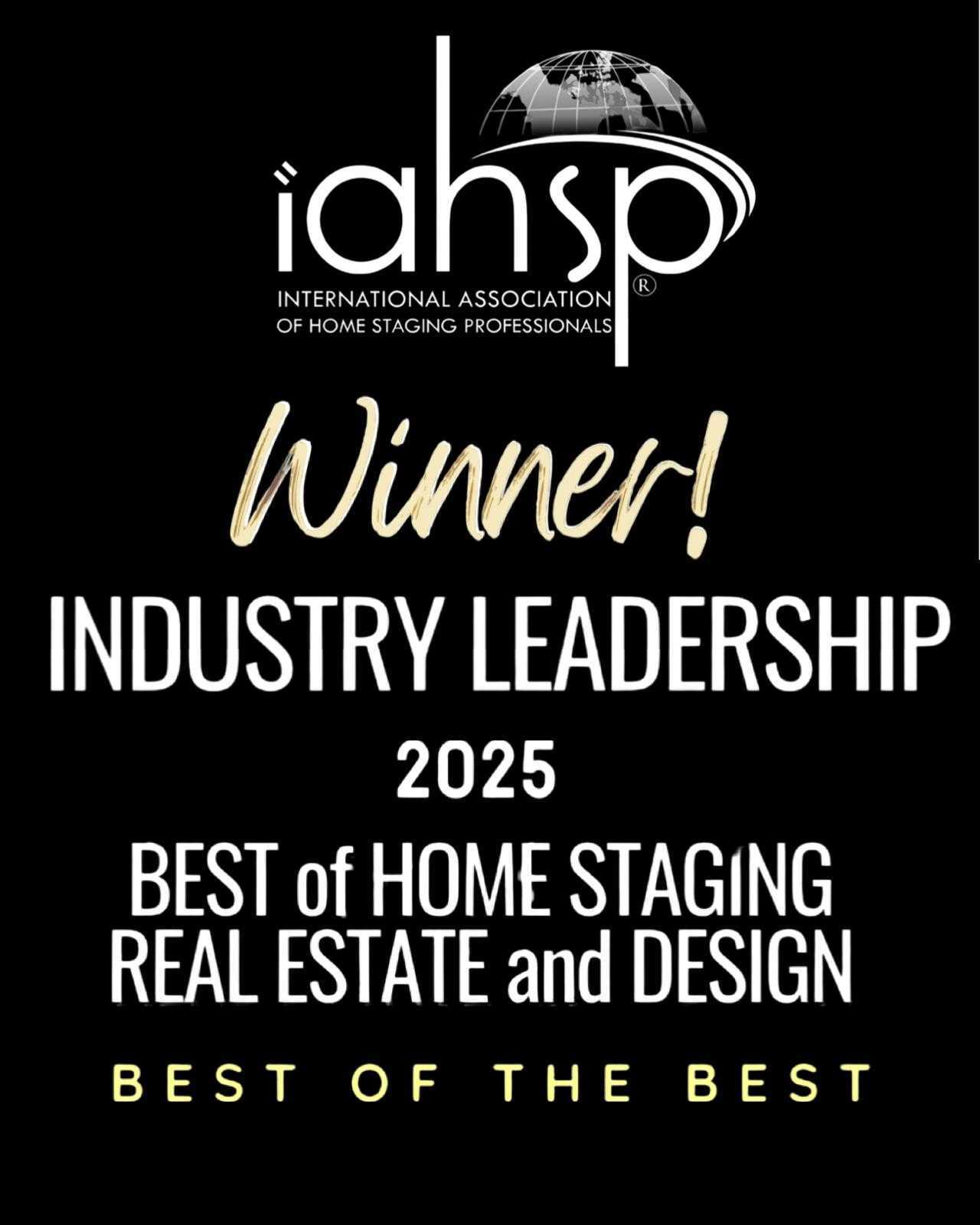 IAHSP Industry Leadership 2025 — Best of Home Staging, Real Estate and Design