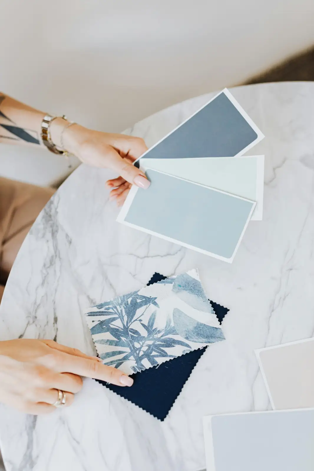 Comparing color and tile selections during planning